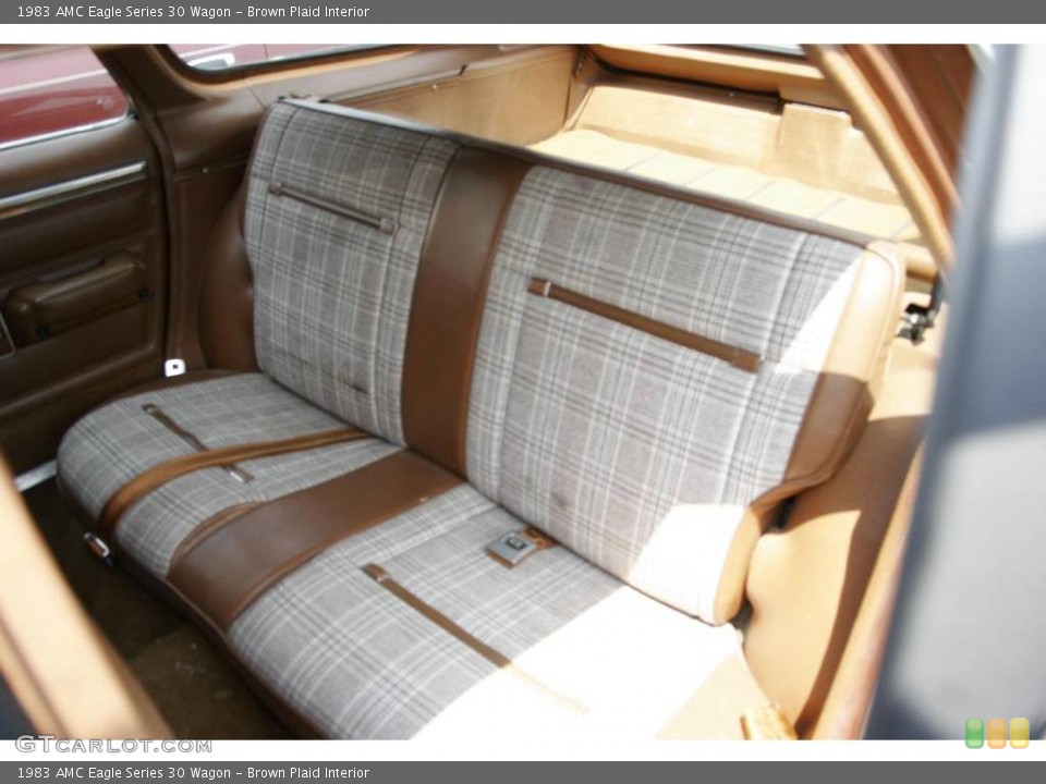Brown Plaid 1983 AMC Eagle Interiors