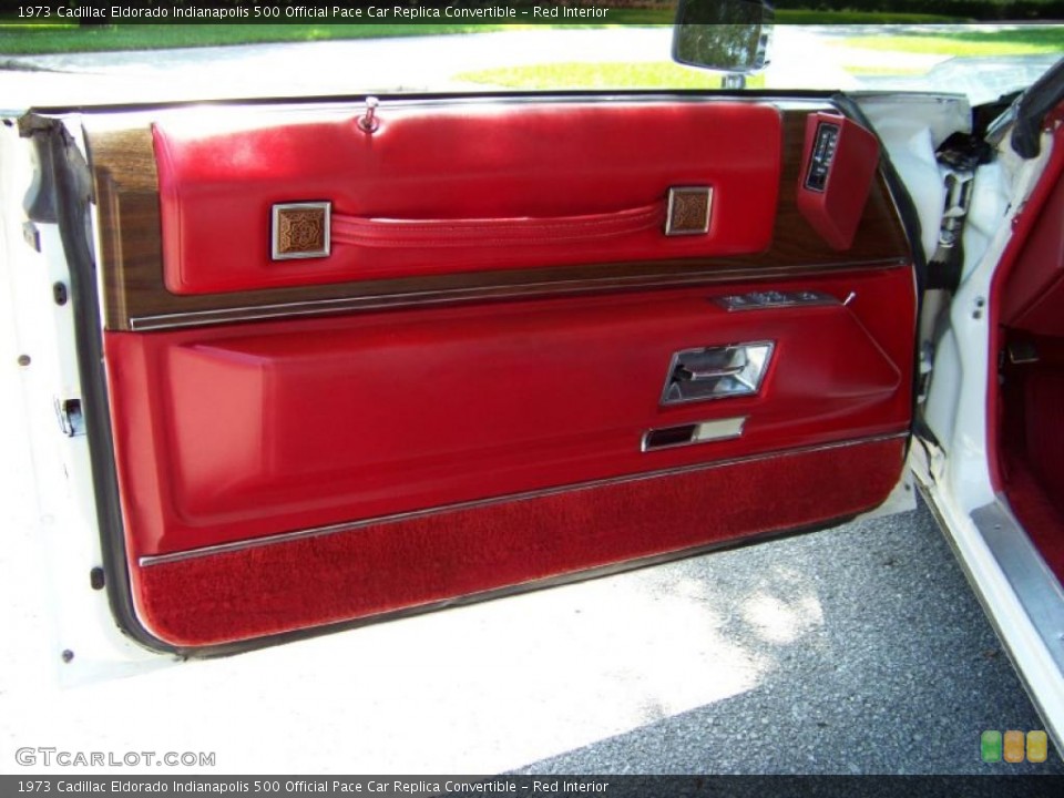 Red Interior Door Panel for the 1973 Cadillac Eldorado Indianapolis 500 Official Pace Car Replica Convertible #32410275