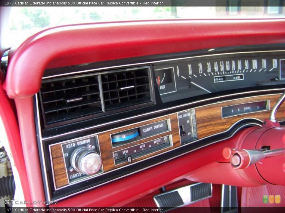 Red Interior Gauges for the 1973 Cadillac Eldorado Indianapolis 500 Official Pace Car Replica Convertible #32410319