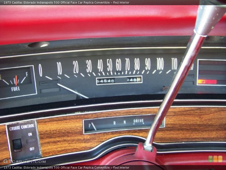 Red Interior Gauges for the 1973 Cadillac Eldorado Indianapolis 500 Official Pace Car Replica Convertible #32410339