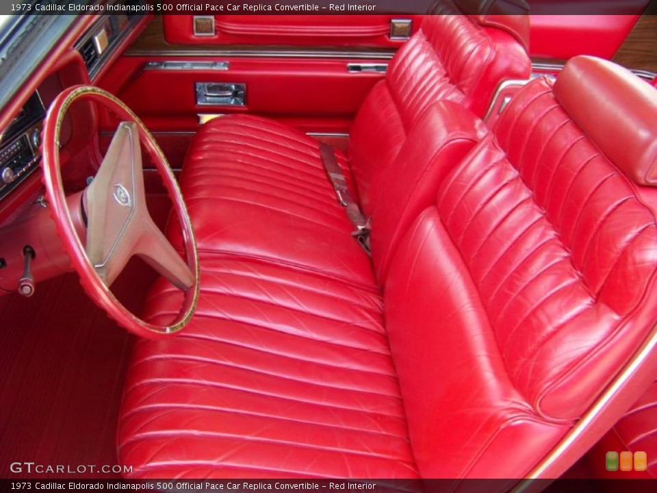 Red Interior Front Seat for the 1973 Cadillac Eldorado Indianapolis 500 Official Pace Car Replica Convertible #32410391