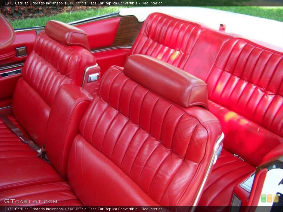 Red Interior Rear Seat for the 1973 Cadillac Eldorado Indianapolis 500 Official Pace Car Replica Convertible #32410423