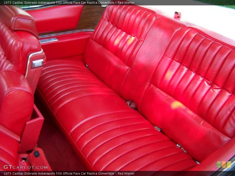 Red Interior Rear Seat for the 1973 Cadillac Eldorado Indianapolis 500 Official Pace Car Replica Convertible #32410463