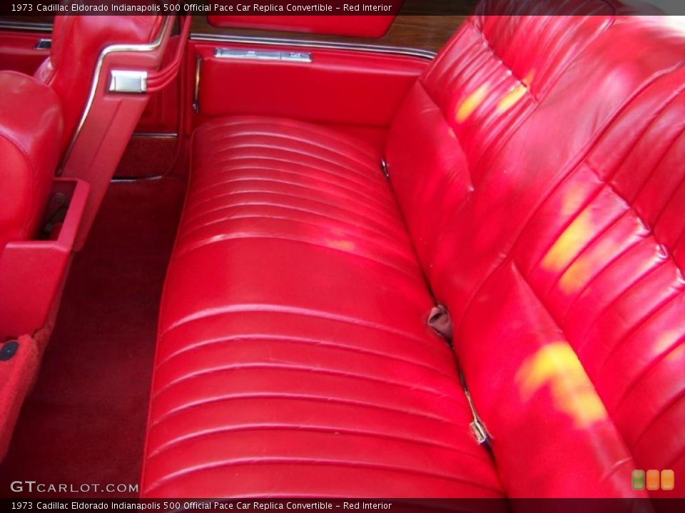 Red Interior Rear Seat for the 1973 Cadillac Eldorado Indianapolis 500 Official Pace Car Replica Convertible #32410475