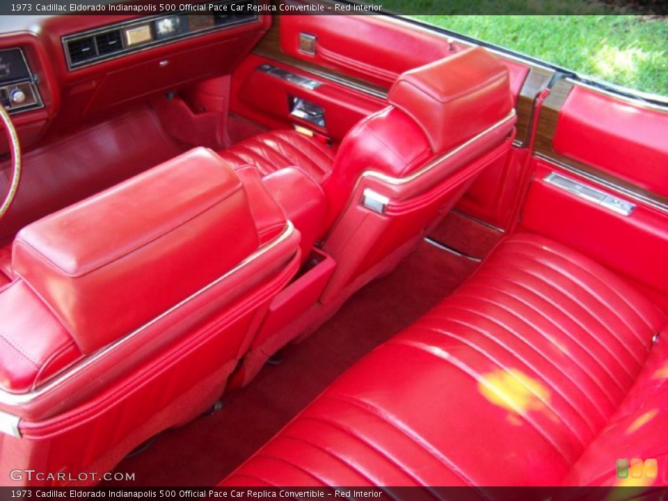 Red Interior Rear Seat for the 1973 Cadillac Eldorado Indianapolis 500 Official Pace Car Replica Convertible #32410491