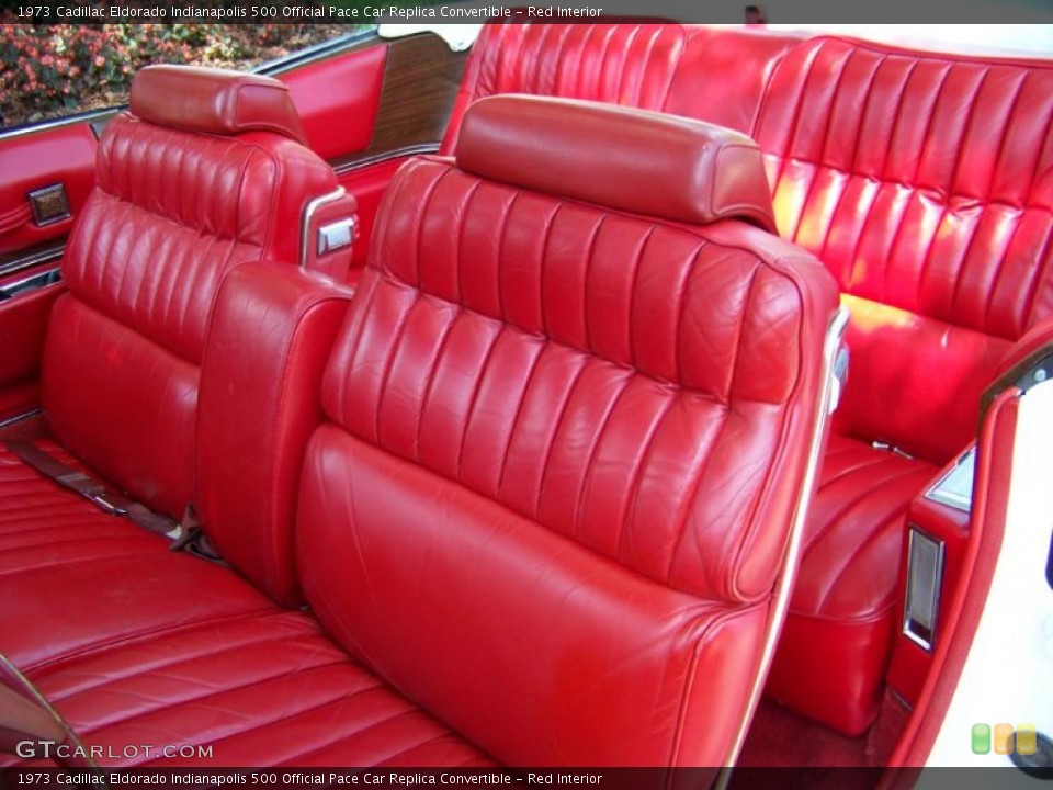Red Interior Front Seat for the 1973 Cadillac Eldorado Indianapolis 500 Official Pace Car Replica Convertible #32410507