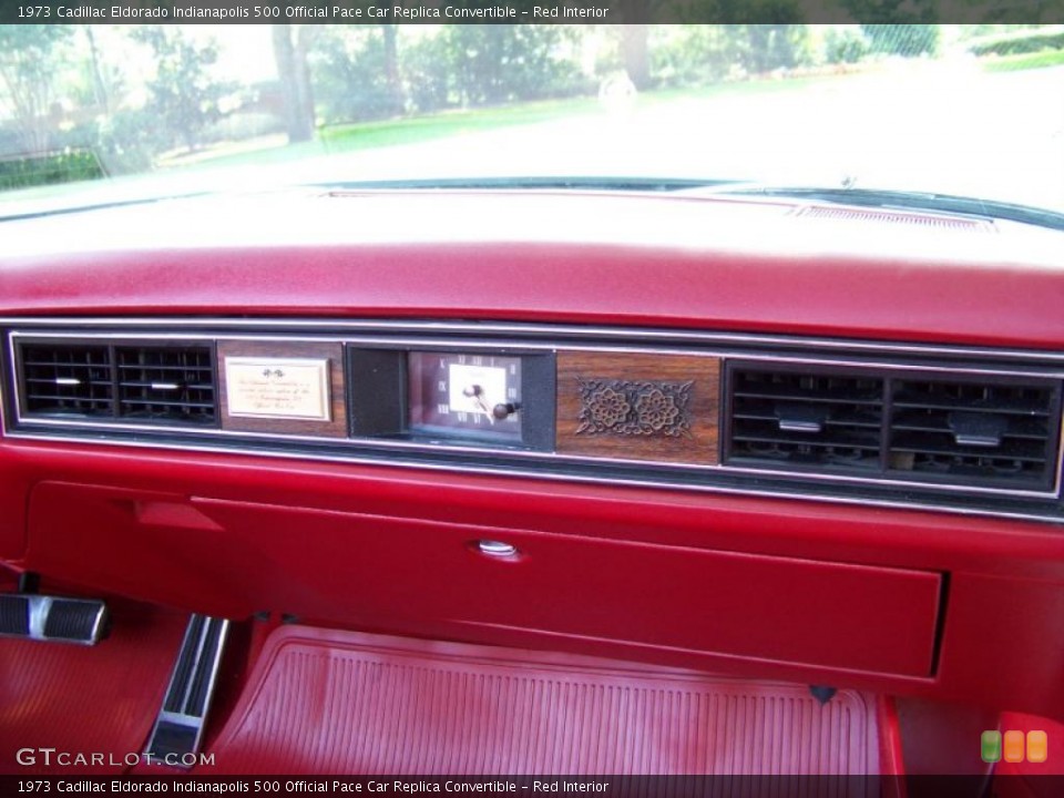 Red Interior Dashboard for the 1973 Cadillac Eldorado Indianapolis 500 Official Pace Car Replica Convertible #32410611