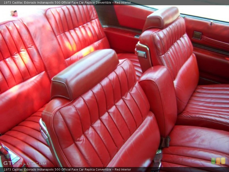 Red Interior Front Seat for the 1973 Cadillac Eldorado Indianapolis 500 Official Pace Car Replica Convertible #32410627
