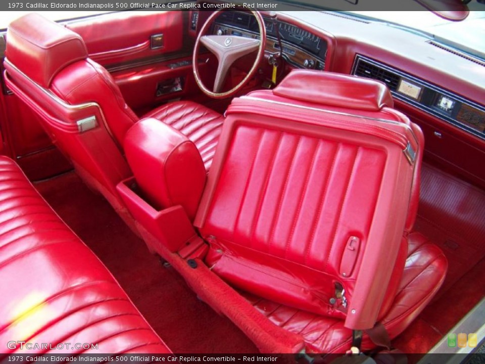 Red Interior Front Seat for the 1973 Cadillac Eldorado Indianapolis 500 Official Pace Car Replica Convertible #32410679
