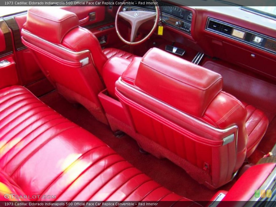 Red Interior Front Seat for the 1973 Cadillac Eldorado Indianapolis 500 Official Pace Car Replica Convertible #32410691