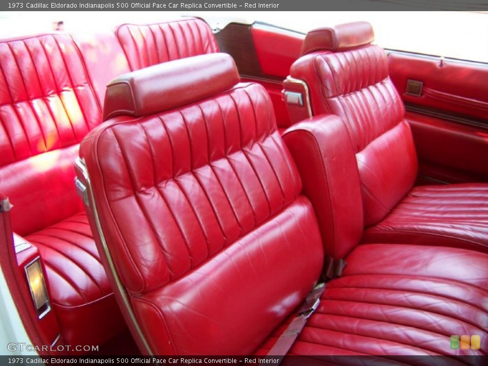 Red Interior Front Seat for the 1973 Cadillac Eldorado Indianapolis 500 Official Pace Car Replica Convertible #32410711