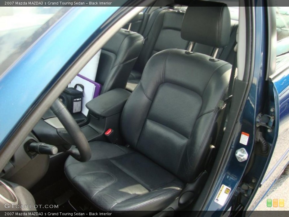 Black Interior Front Seat for the 2007 Mazda MAZDA3 s Grand Touring Sedan #32785871