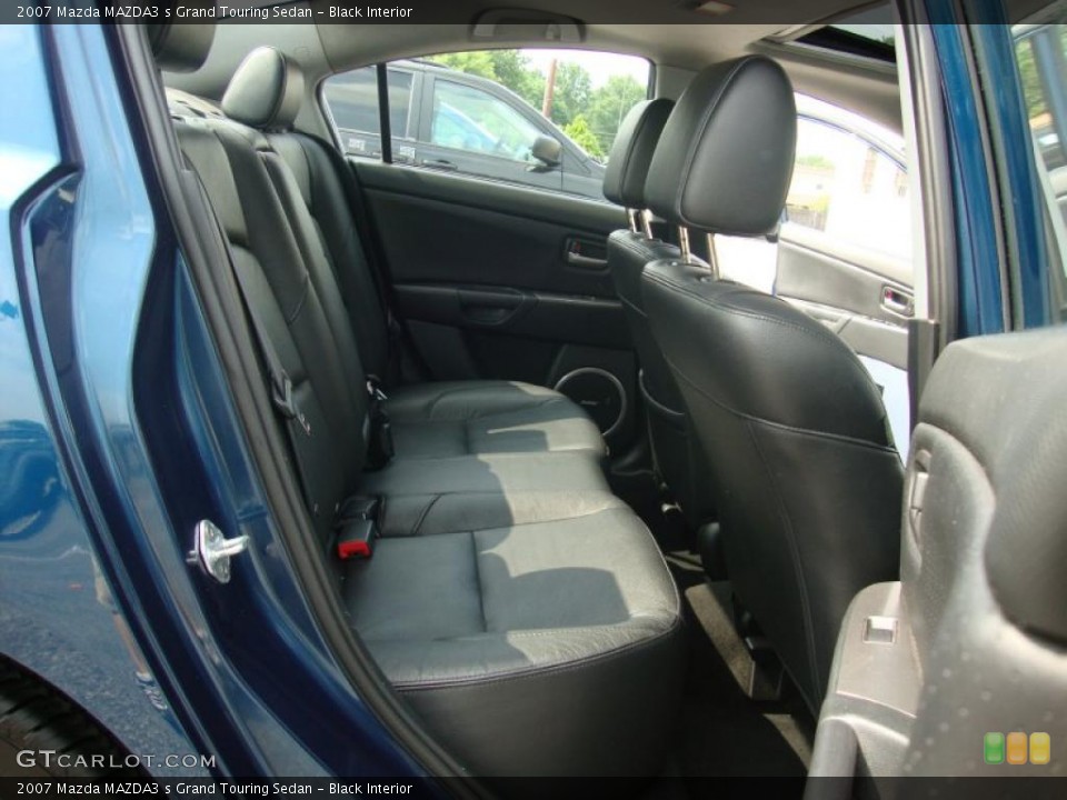 Black Interior Rear Seat for the 2007 Mazda MAZDA3 s Grand Touring Sedan #32785943