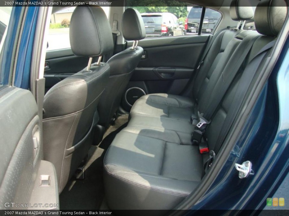 Black Interior Rear Seat for the 2007 Mazda MAZDA3 s Grand Touring Sedan #32785959