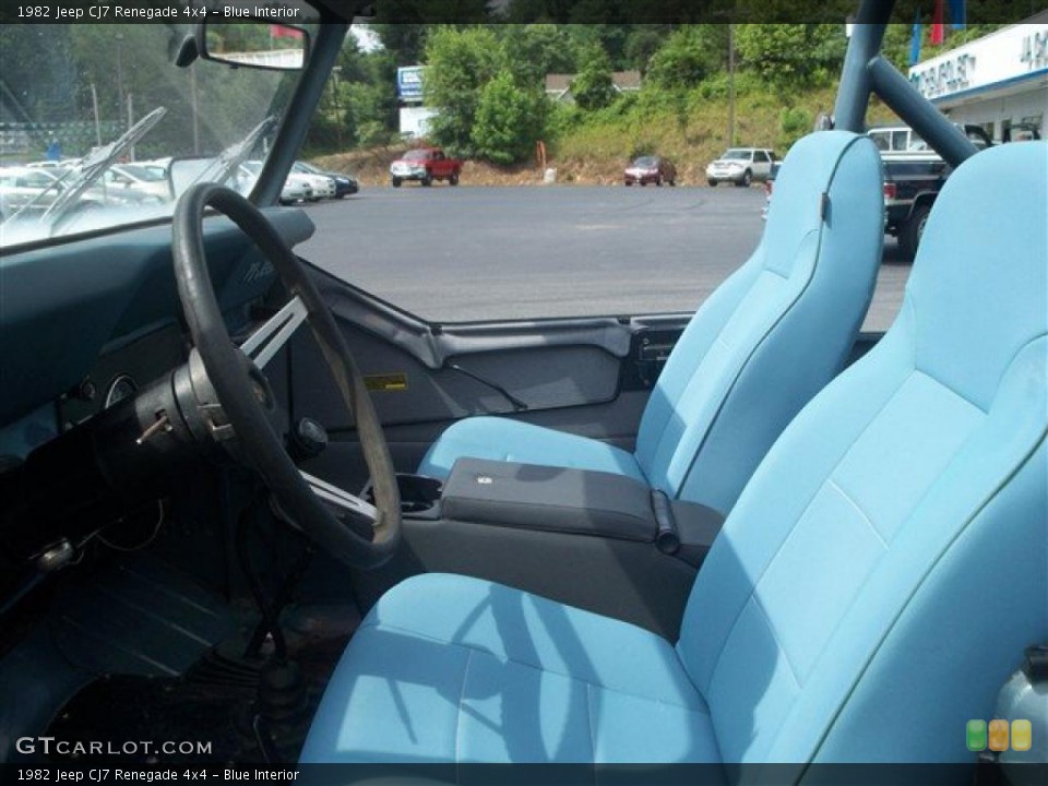 Blue Interior Front Seat for the 1982 Jeep CJ7 Renegade 4x4 #32847435