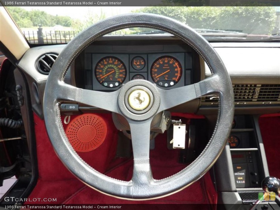 Cream Interior Steering Wheel for the 1986 Ferrari Testarossa  #32857313