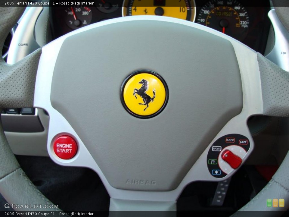 Rosso (Red) Interior Controls for the 2006 Ferrari F430 Coupe F1 #33112881