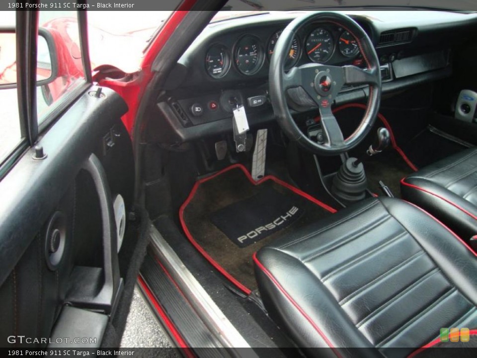 Black Interior Photo for the 1981 Porsche 911 SC Targa #33245601