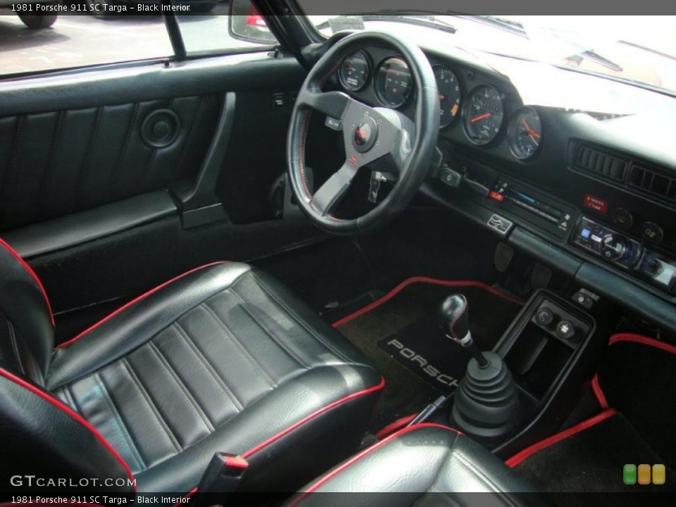 Black Interior Photo for the 1981 Porsche 911 SC Targa #33245681