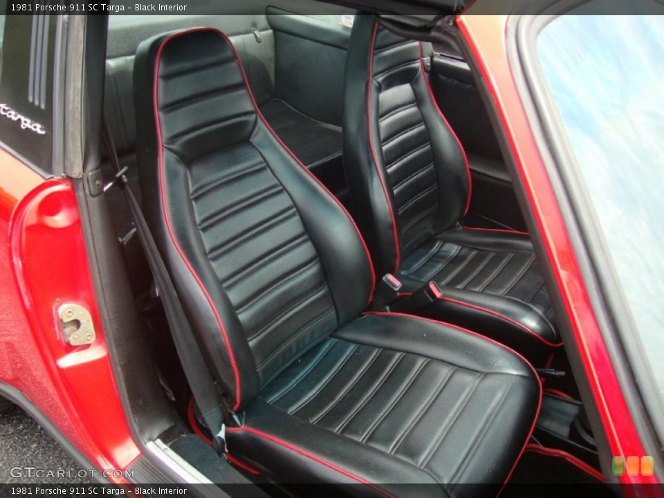 Black Interior Front Seat for the 1981 Porsche 911 SC Targa #33245725
