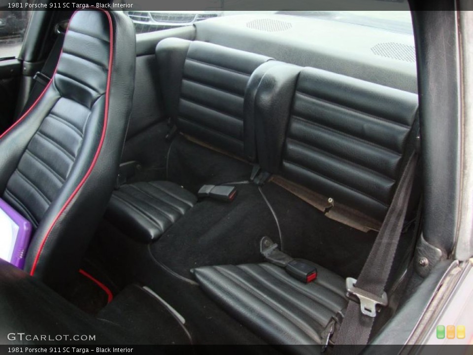 Black Interior Rear Seat for the 1981 Porsche 911 SC Targa #33245893