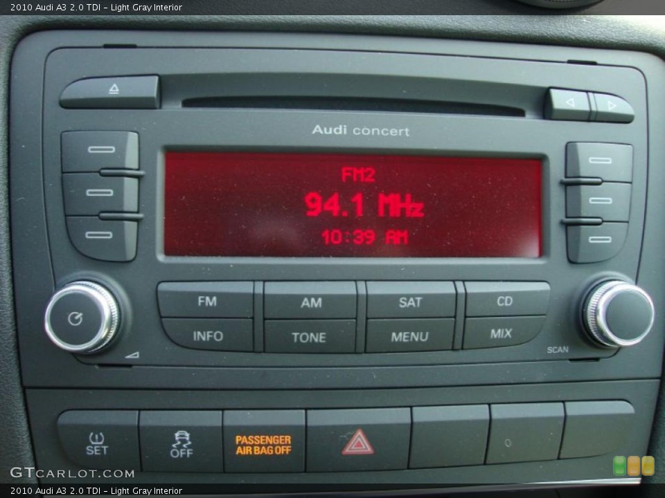 Light Gray Interior Audio System for the 2010 Audi A3 2.0 TDI #33265061