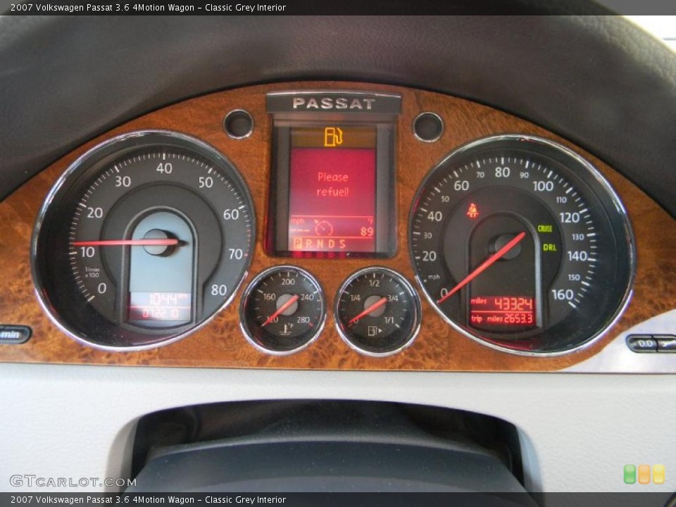 Classic Grey Interior Gauges for the 2007 Volkswagen Passat 3.6 4Motion Wagon #33410757
