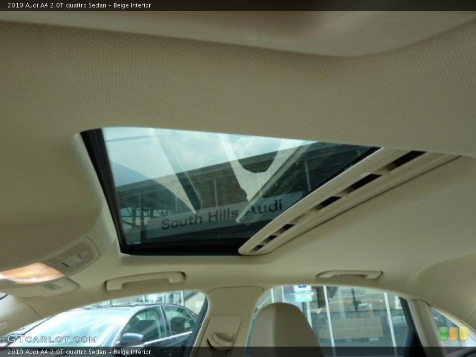 Beige Interior Sunroof for the 2010 Audi A4 2.0T quattro Sedan #33718013