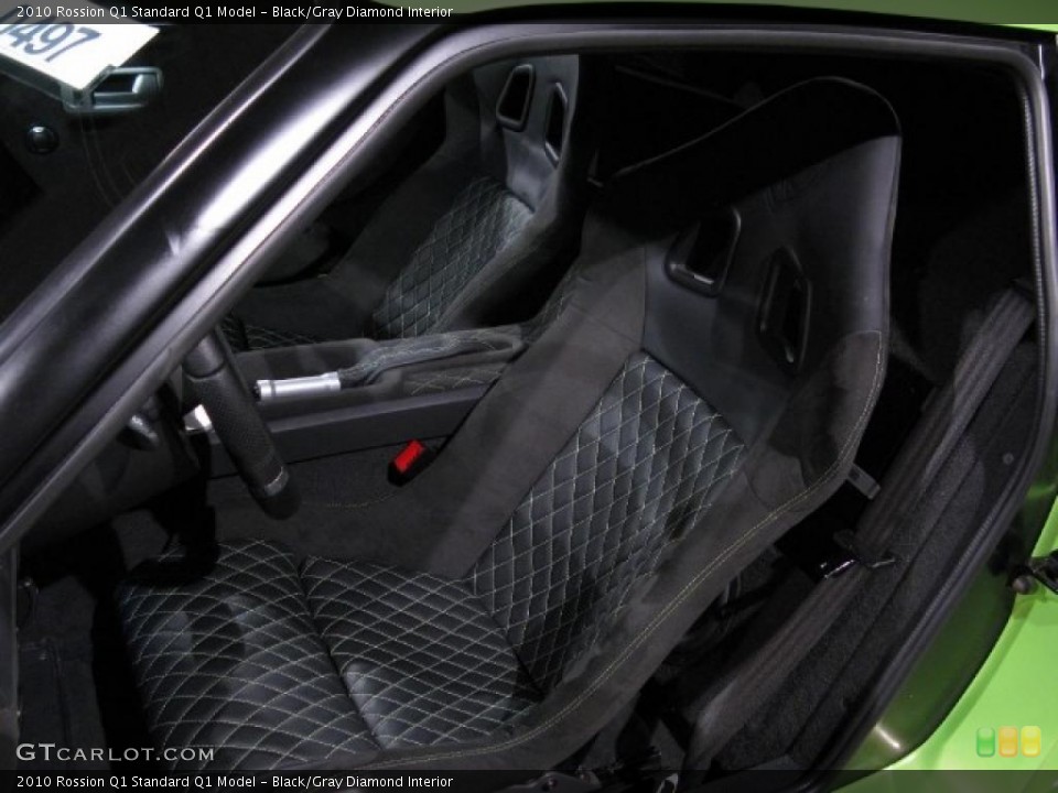 Black/Gray Diamond Interior Photo for the 2010 Rossion Q1  #33987724