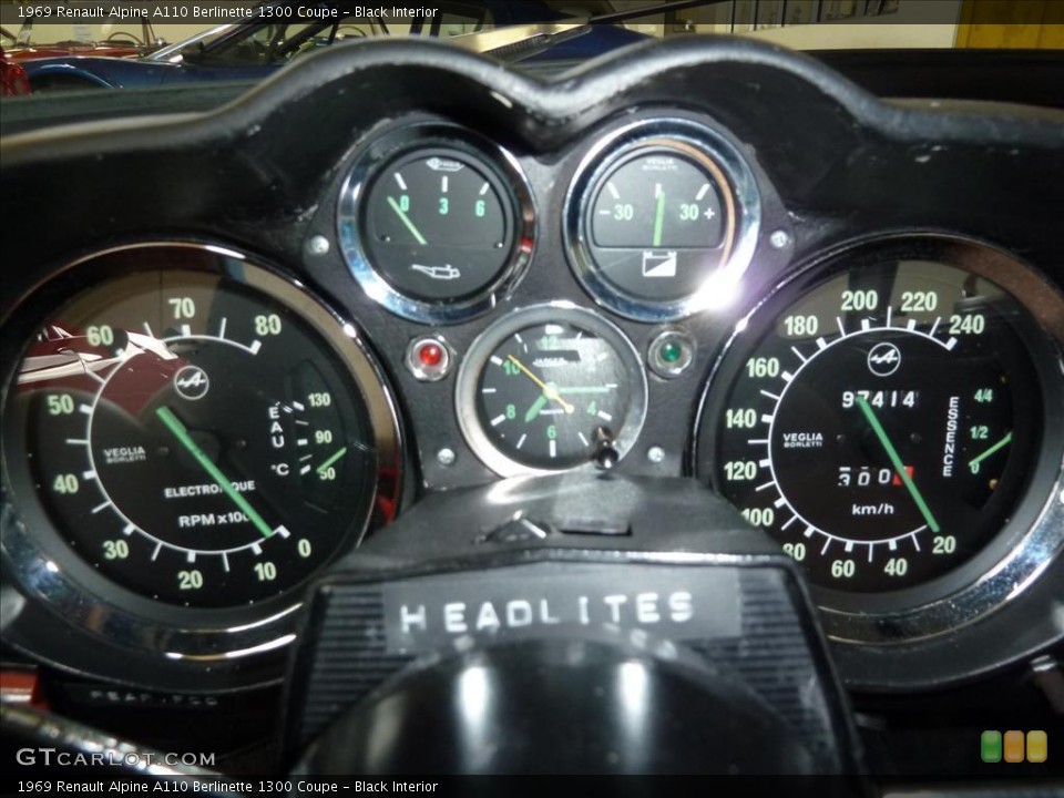 Black Interior Gauges for the 1969 Renault Alpine A110 Berlinette 1300 Coupe #33989016