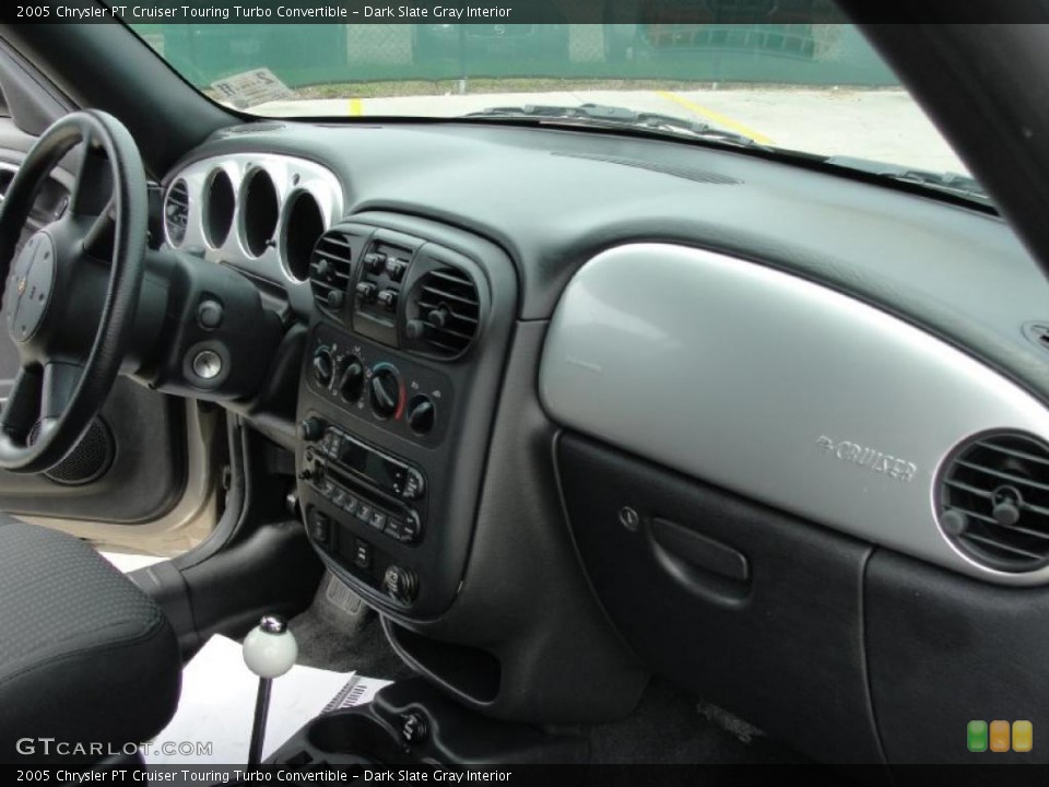 Dark Slate Gray Interior Dashboard for the 2005 Chrysler PT Cruiser Touring Turbo Convertible #34231523