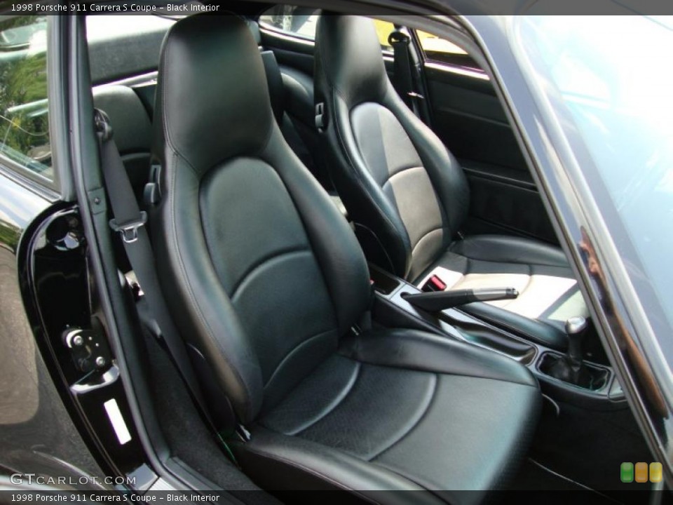 Black Interior Front Seat for the 1998 Porsche 911 Carrera S Coupe #34261688