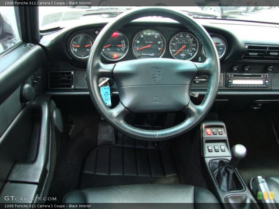 Black Interior Steering Wheel for the 1998 Porsche 911 Carrera S Coupe #34261960