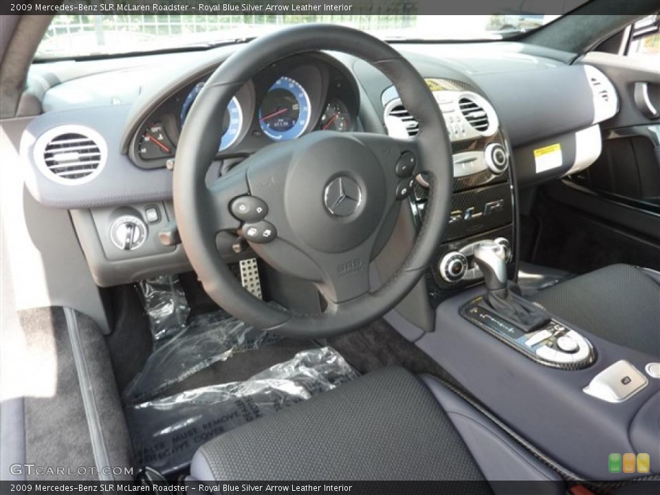 Royal Blue Silver Arrow Leather Interior Dashboard for the 2009 Mercedes-Benz SLR McLaren Roadster #34321502