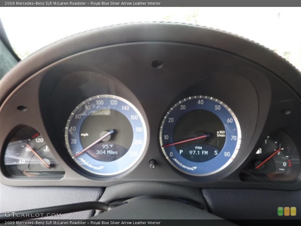 Royal Blue Silver Arrow Leather Interior Gauges for the 2009 Mercedes-Benz SLR McLaren Roadster #34321538