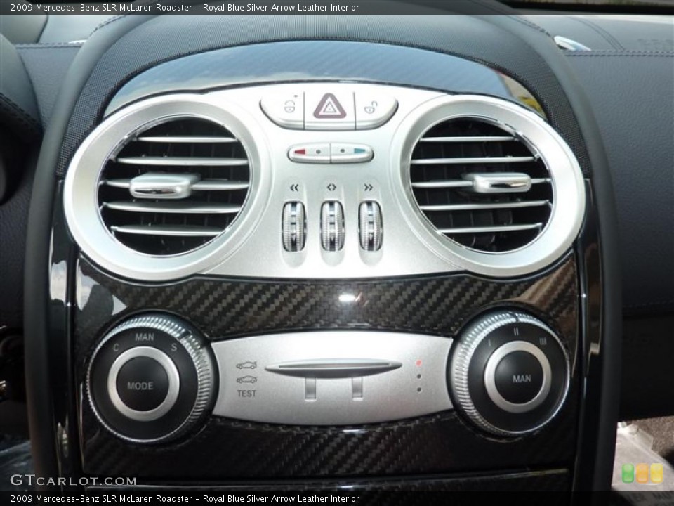 Royal Blue Silver Arrow Leather Interior Controls for the 2009 Mercedes-Benz SLR McLaren Roadster #34321566