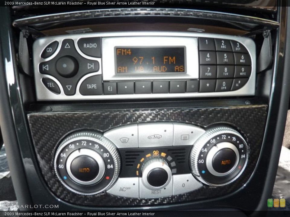 Royal Blue Silver Arrow Leather Interior Controls for the 2009 Mercedes-Benz SLR McLaren Roadster #34321578