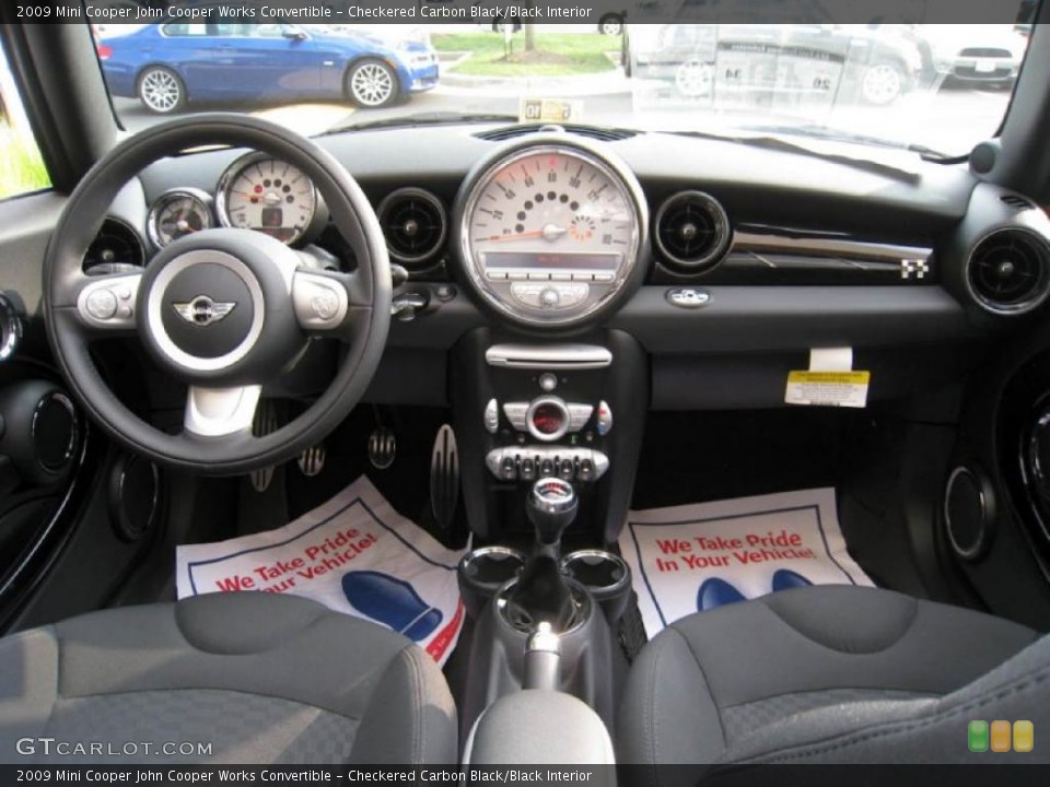 Checkered Carbon Black/Black Interior Dashboard for the 2009 Mini Cooper John Cooper Works Convertible #34335186