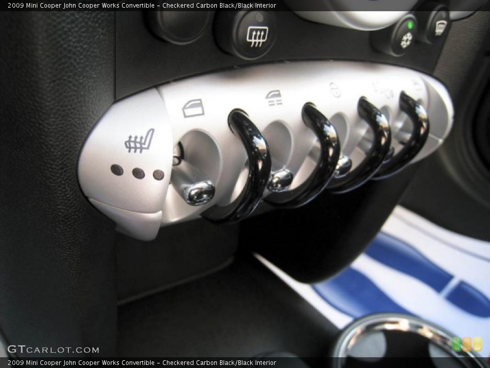Checkered Carbon Black/Black Interior Controls for the 2009 Mini Cooper John Cooper Works Convertible #34335594