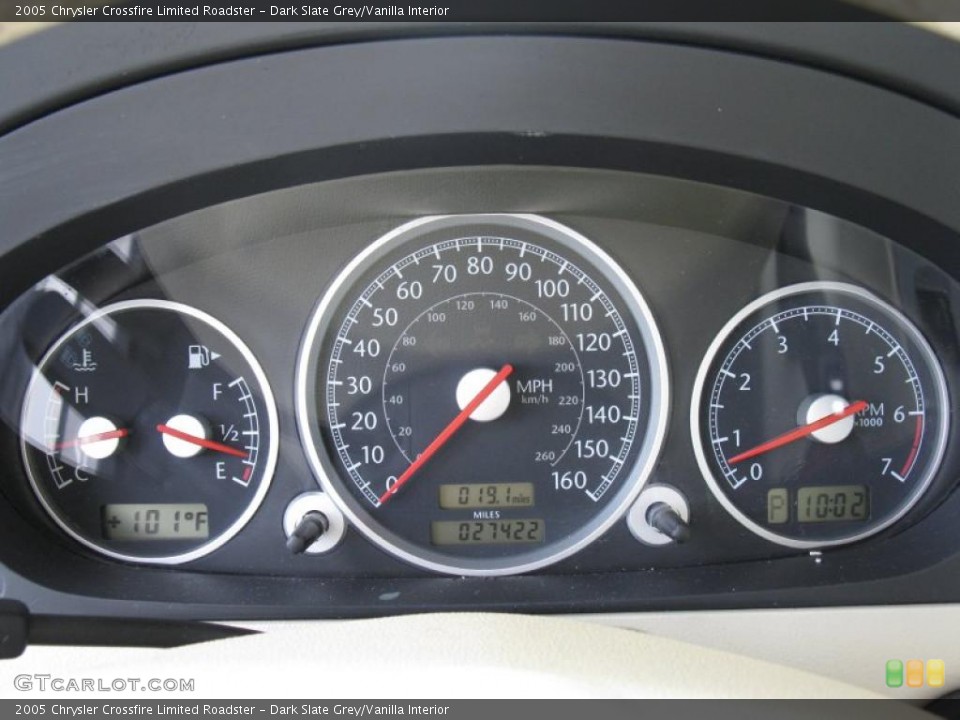 Dark Slate Grey/Vanilla Interior Gauges for the 2005 Chrysler Crossfire Limited Roadster #34337530
