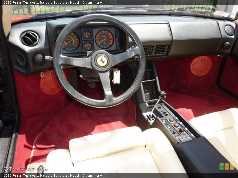 Cream Interior Dashboard for the 1986 Ferrari Testarossa  #34393316