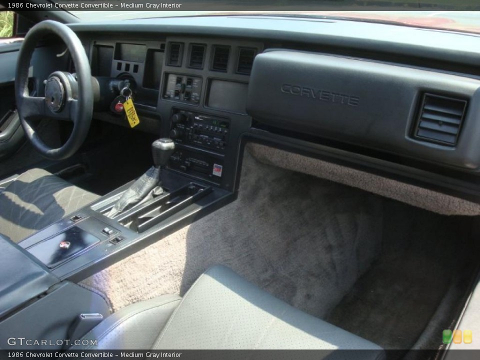 Medium Gray Interior Dashboard for the 1986 Chevrolet Corvette Convertible #34478909