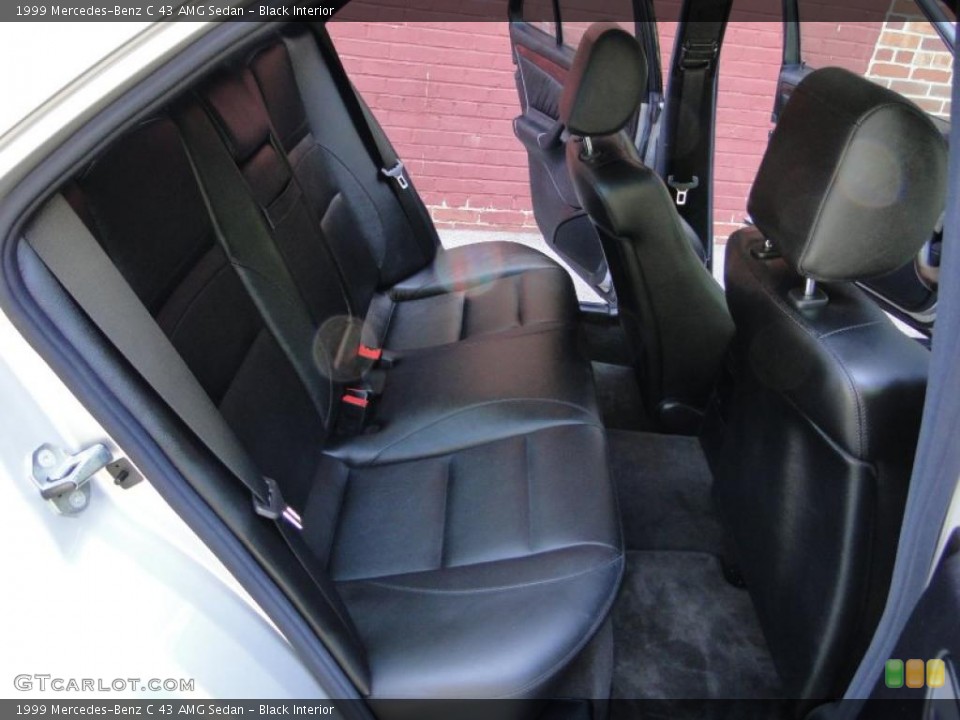 Black Interior Rear Seat for the 1999 Mercedes-Benz C 43 AMG Sedan #34792969