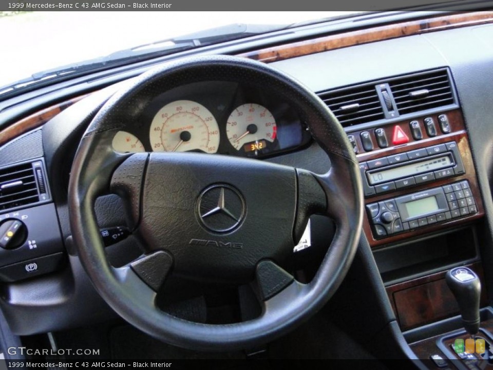 Black Interior Steering Wheel for the 1999 Mercedes-Benz C 43 AMG Sedan #34793025