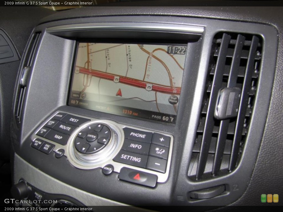 Graphite Interior Navigation for the 2009 Infiniti G 37 S Sport Coupe #35100017
