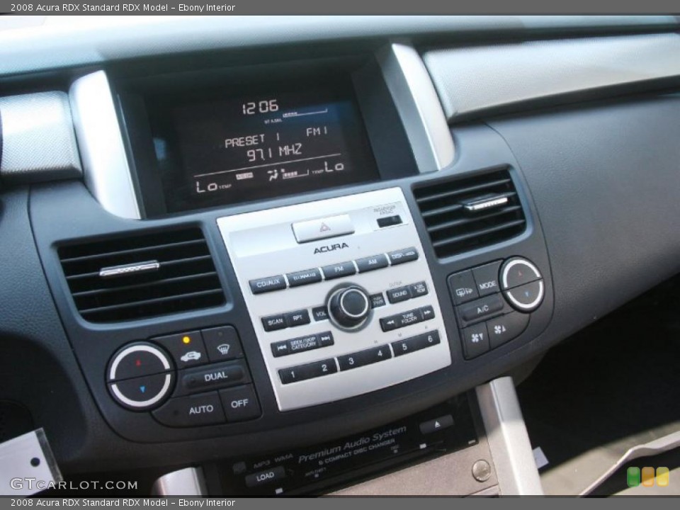 Ebony Interior Controls for the 2008 Acura RDX  #35100909