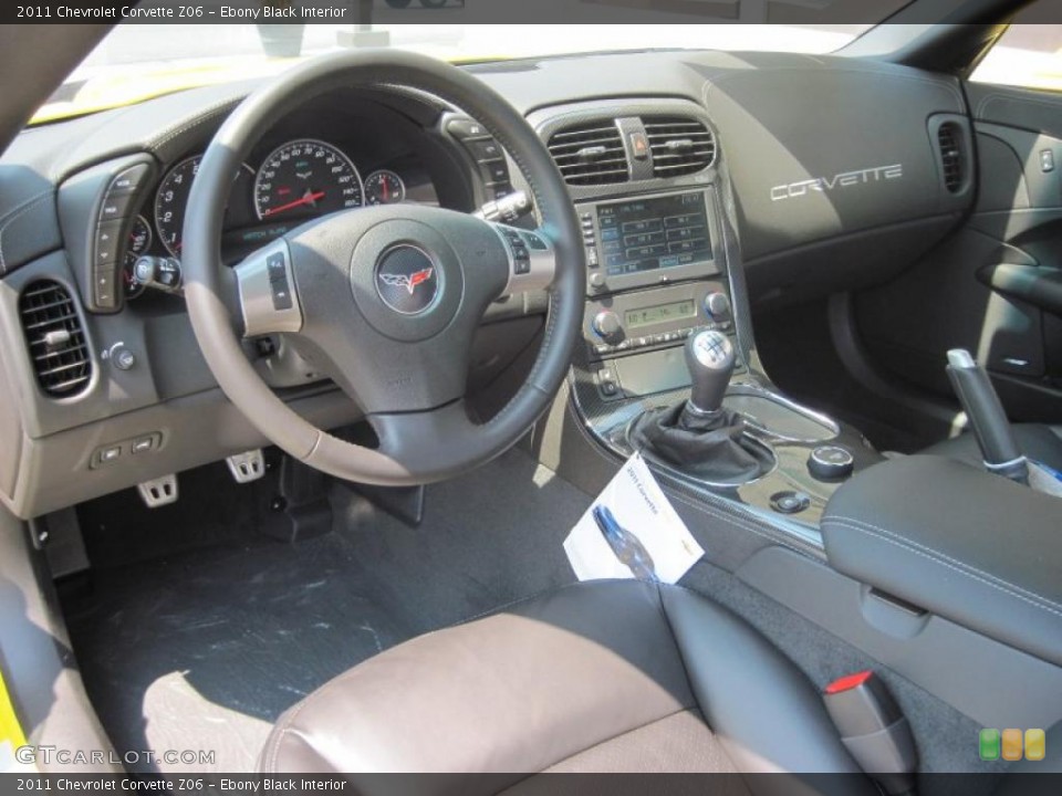 Ebony Black Interior Dashboard for the 2011 Chevrolet Corvette Z06 #35112817