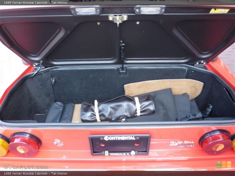 Tan Interior Trunk for the 1986 Ferrari Mondial Cabriolet #35355109