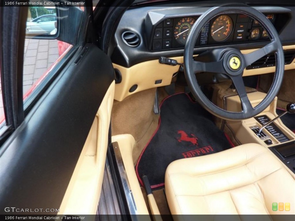 Tan Interior Photo for the 1986 Ferrari Mondial Cabriolet #35355165