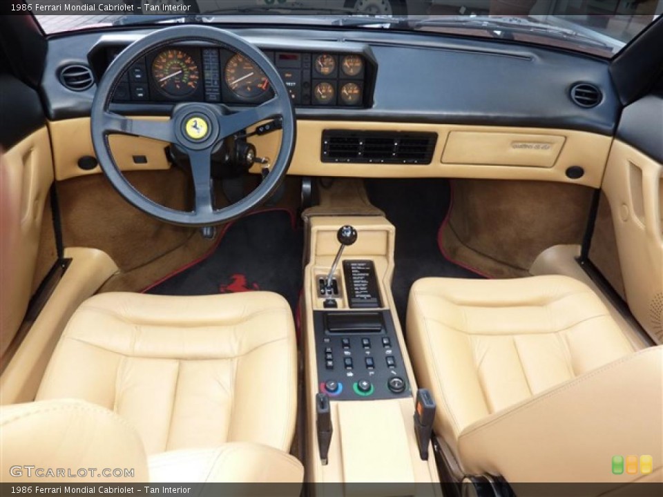 Tan Interior Dashboard for the 1986 Ferrari Mondial Cabriolet #35355206